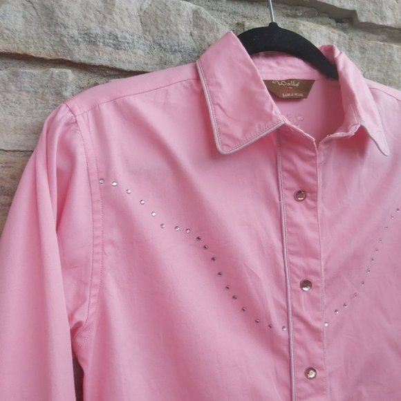 Walls Cowgirl Ranch Wear Rhinestone Western Shirt - Picture 1 of 15